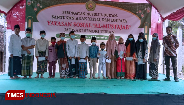 PT Pertamina Asset 4 Cepu Gandeng Yayasan Almustajab Salurkan Santunan