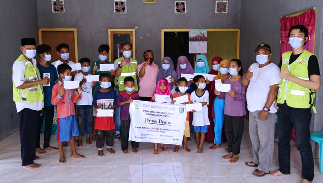 Jelang Idul Fitri, Harita Nickel Santuni Ratusan Anak Yatim di Obi Halsel