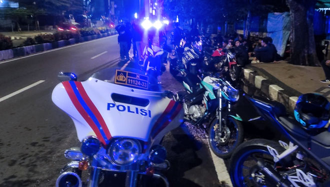 Razia Balap Liar, Satlantas Polresta Malang Kota Amankan 16 Motor