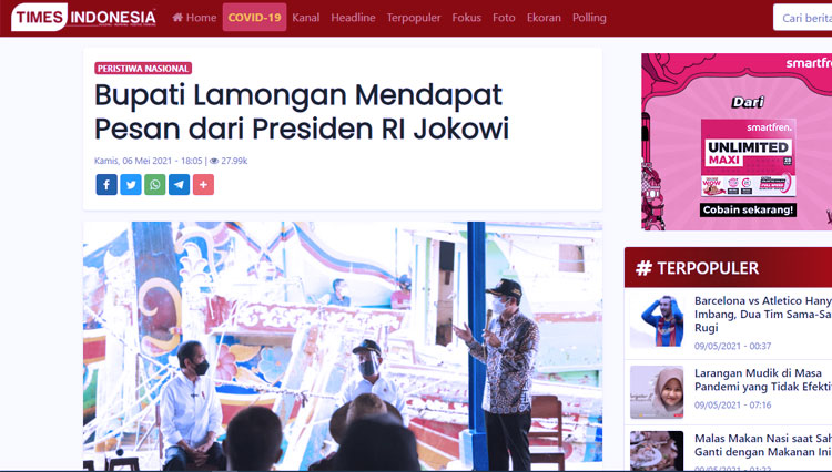 Cek Fakta Presiden Jokowi Pulang Kampung Saat Larangan Mudik Lebaran
