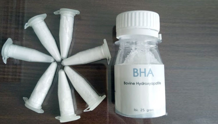 Packaging Boven HidroksiapatitProses injeksi Bhagalen.
