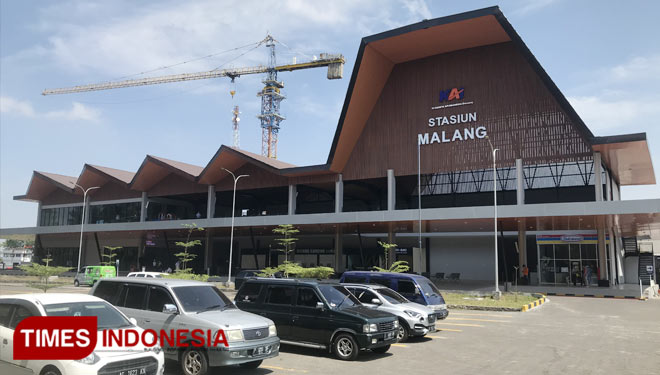 Suasana Gedung Stasiun Malang Kota Baru yang mulai dioperasikan per hari ini, Senin (10/5/2021). (Foto: Rizky Kurniawan Pratama/TIMES Indonesia)
