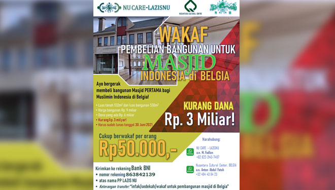 Muslim Indonesia di Belgia Galang Donasi untuk Pembangunan Masjid di Brussels