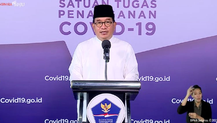Juru Bicara Satuan Tugas (Satgas) Penanganan Covid-19 Wiku Adisasmito. (FOTO: Youtube Sekretariat Presiden)