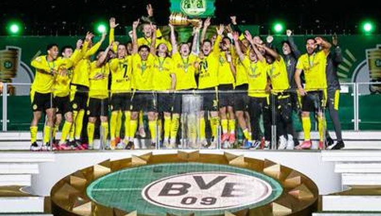 Pesta perayaan juara DFB Pokal Borussia Dortmund (Foto: bvb.de)