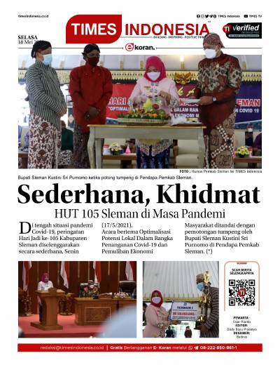 Edisi Selasa, 18 Mei 2021: E-Koran, Bacaan Positif Masyarakat 5.0 