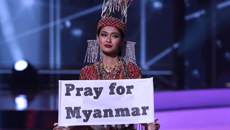 Penyaji Kostum Nasional Terbaik Dunis Thuzar Wint Lwin Berseru Selamatkan Myanmar