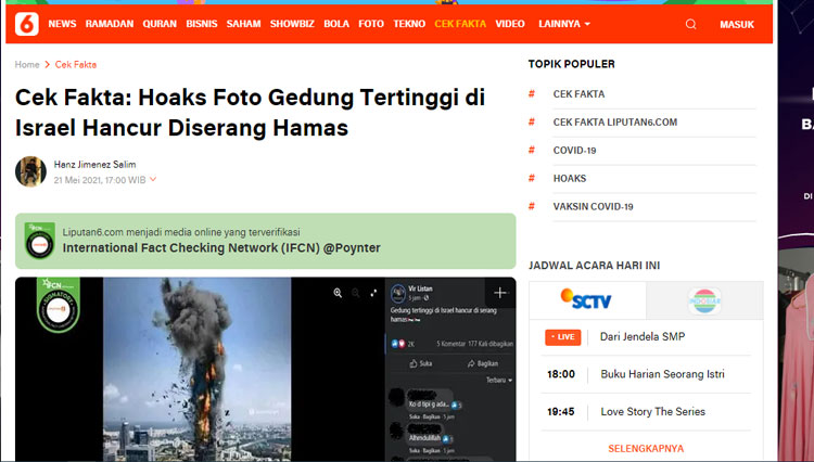 cek fakta gedung israel 6