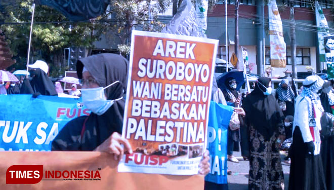 Aksi damai dukung pembebasan Masjid Al Aqsa dan kemerdekaan Palestina atas Israel. (FOTO: dok. Times Indonesia)