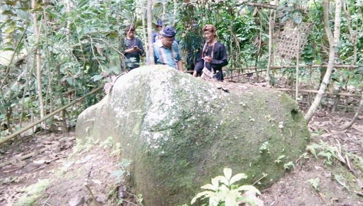 Lokasi Batu Kendit yang jadi inspirasi lumbung padi atau leuit di Kabupaten Pangandaran (Foto : Syamsul Ma'arif/TIMES Indonesia)