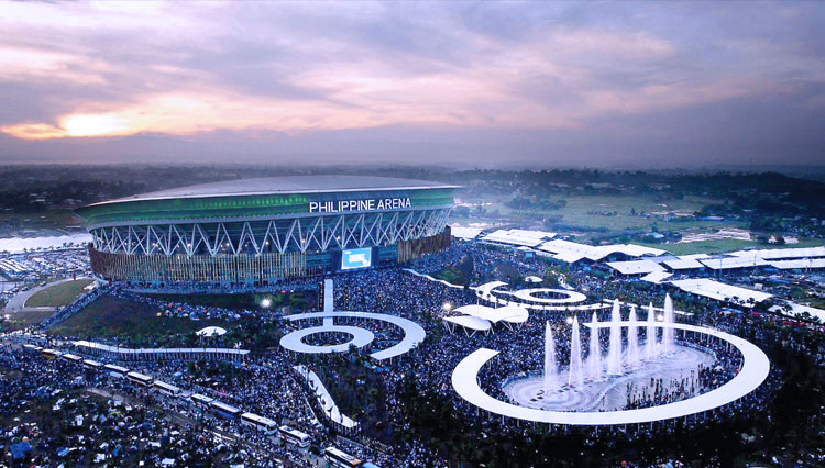 GOR Philippine Arena tampak luar. (Foto: Popolus.com)