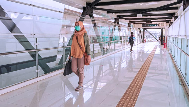 Jembatan layang di Stasiun ASEAN. (FOTO: Dok MRTJakarta