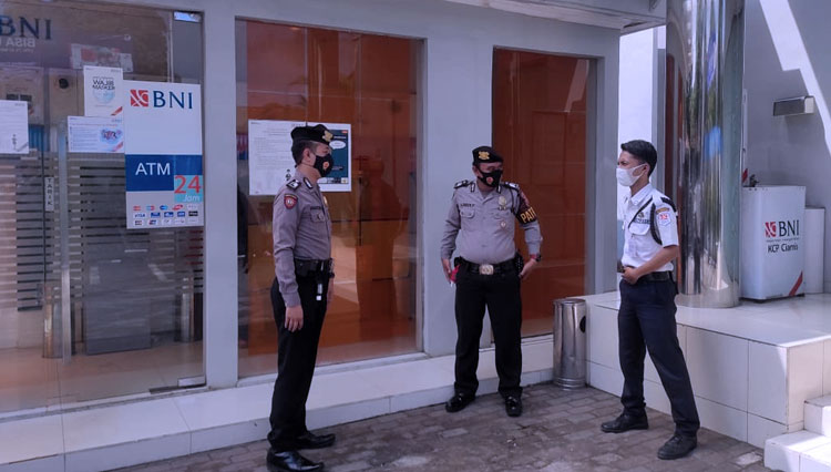 Polres Ciamis Ingatkan Kamtibmas di Pasar Manis dan Kantor BNI