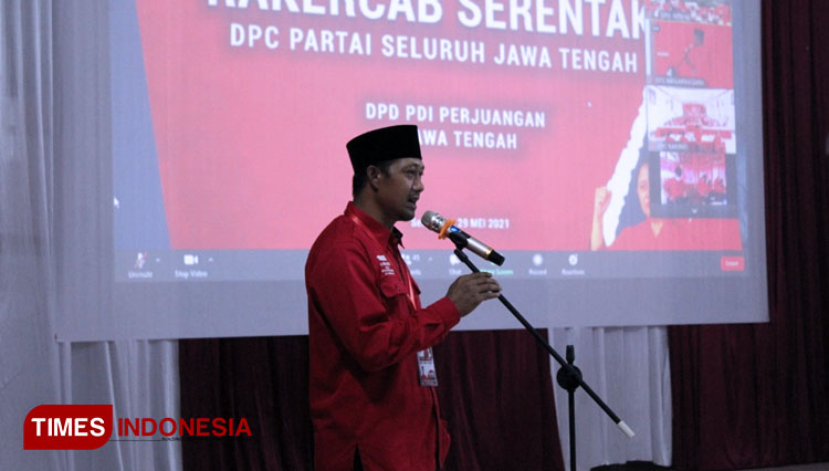 Rakercab di Gedung PDI Perjuangan Banjarnegara. (FOTO: DPC PDI-Perjuangan Banjarnegara for TIMES Indonesia)