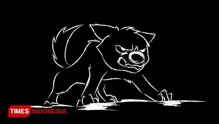 Ilustrasi - Anjing Liar. (Grafis: Agung Sedana/ TIMES Indonesia)