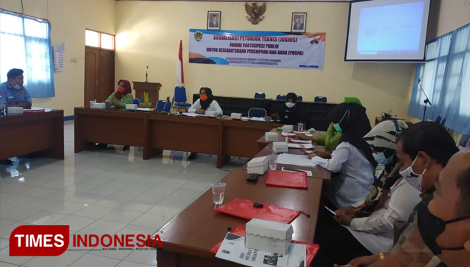 Sosialisasi juknis Forum PUSPA di aula DPPKBPPA Kabupaten Madiun. (Foto: Yupi Apridayani/TIMESIndonesia)