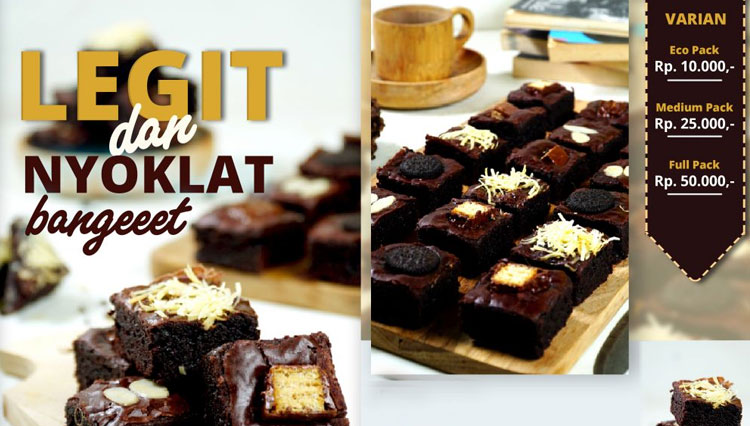 Brownies panggang “Chimut” hasil kreasi Dapoer 65 Probolinggo.(Foto-foto: Dapoer 65 for TIMES Indonesia)