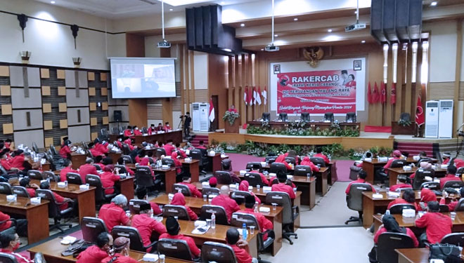 Suasana Konsolidasi Pemilu 2024 DPC PDI Perjuangan se Malang Raya. (Foto : Binar Gumilang/TIMES Indonesia)