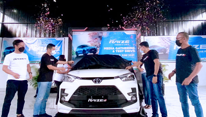 Kalla Toyota memperkenalkan Toyota Raize melalui Media Gathering & Test Drive All New Toyota Raize di  Tanaris Café, Jl Juanda, Kota Palu, Sabtu (5/6/2021). (Foto : Humas Kalla Group for Times Indonesia)