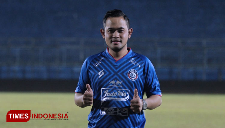 Presiden Klub Arema FC Gilang Widya Pramana. (FOTO: Tria Adha/TIMES Indonesia)