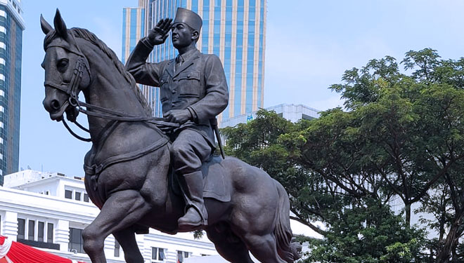 Resmikan Patung Bung Karno Tunggangi Kuda, Megawati Bilang Begini ke Prajurit TNI