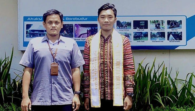 Mahasiswa UJB sekaligus delegasi untuk provinsi DIY, Fauzi Ilham Sagala saat mengikuti Top 10 Duta Bali Baru Candi Borobudur Ajang Putera Puteri Wisata Indonesia 2020 di Jakarta. (FOTO: Dok. Mahasiswa UJB)