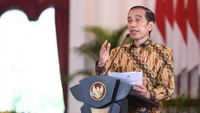 Presiden RI Joko Widodo saat melakukan konferensi pers di Istana Negara beberapa waktu lalu. (FOTO: dok Setkab RI)