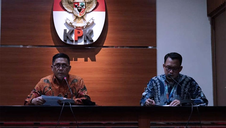 Para Pimpinan KPK RI saat melakukan konferensi pers di Gedung Merah Putih, Jakarta. (FOTO: dok KPK RI)