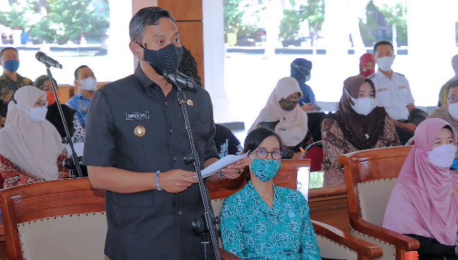 Suasana saat Bupati Pacitan, Indrata Nur Bayuaji berikan sambutan (Foto: dok Pemkab Pacitan, Yusuf For TIMES Indonesia)