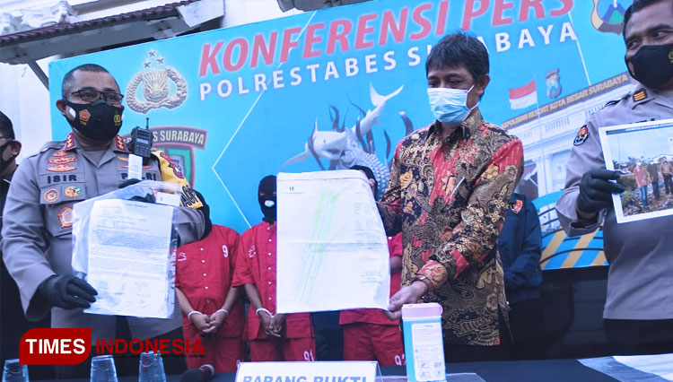 Polrestabes Surabaya Tangkap Mafia Tanah yang Caplok Lahan Tambak di Manukan