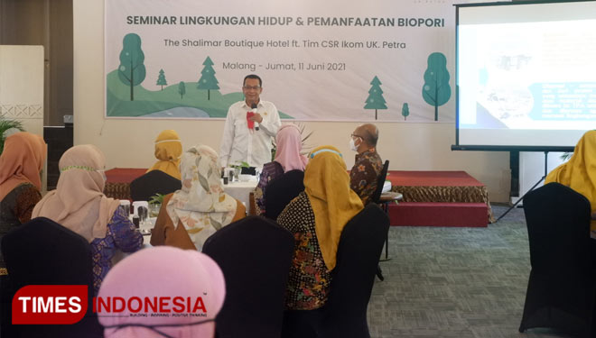 Seminar lingkungan hidup dan pemanfaatan biopori di Hotel Shalimar Malang. (Foto: Naufal Ardiansyah/TIMES Indonesia)