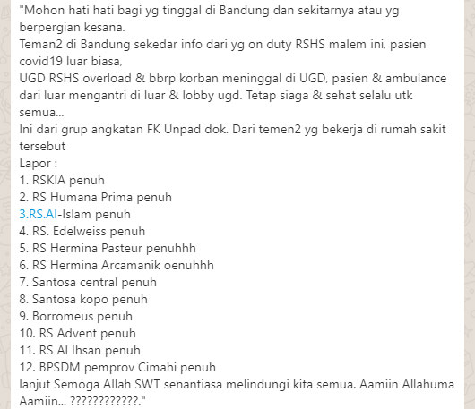 cek fakta RSHS Bandung Overload 2