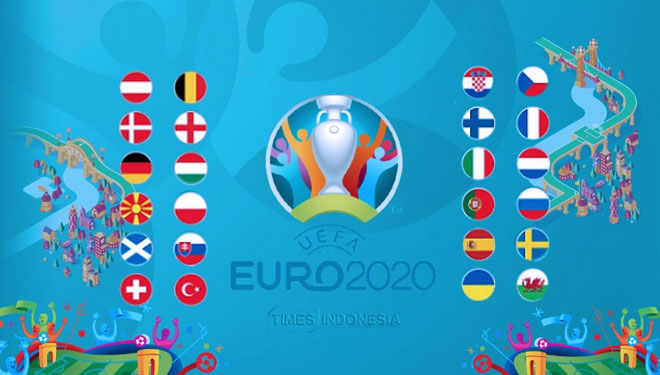 Euro 2020 atau Piala Eropa 2020. (Grafis: Imadudin M/TIMES Indonesia)