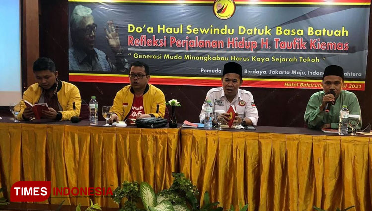 Suasana Haul Sewindu almarhum Taufiq Kiemas yang di inisiasi oleh organisasi Persatuan Pemuda dan Mahasiswa Minang (PPMM) di hotel Balairung, Jakarta Timur, Sabtu kemarin, 12 Juni 2021. (Foto : PPMM for TIMES Indonesia)