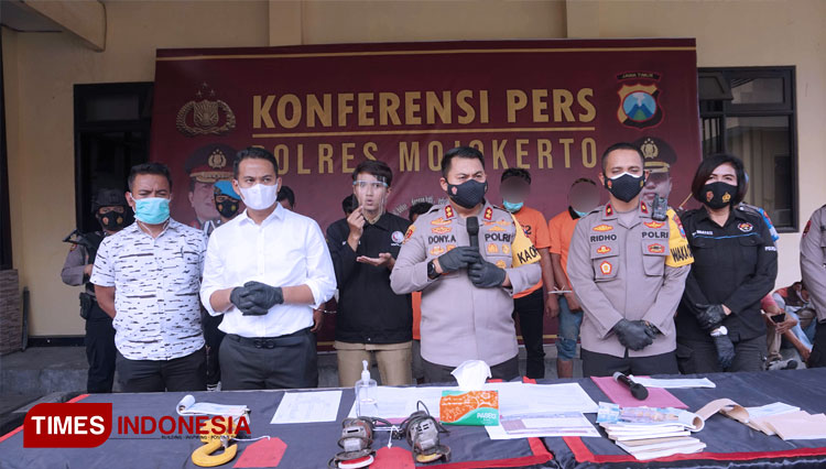 4 Oknum Preman Diamankan Polres Mojokerto, Modus Minta Uang Keamanan
