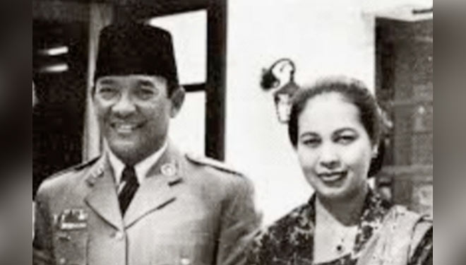 Proklamator Bung Karno bersama Hartini, wanita asal Ponorogo yang dinikahinya. (FOTO:Dok Perpusda/TIMES Indonesia)