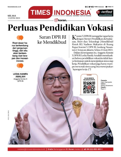 Edisi Selasa, 15 Juni 2021: E-Koran, Bacaan Positif Masyarakat 5.0