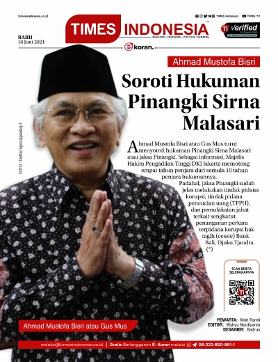 Edisi Rabu, 16 Juni 2021: E-Koran, Bacaan Positif Masyarakat 5.0