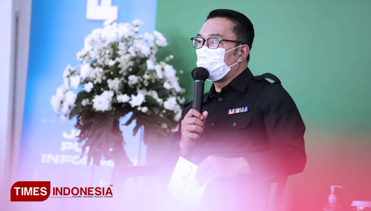 Gubernur Jabar Ridwan Kamil saat di Gedung Pakuan, Kota Bandung, Rabu (16/6/21). (FOTO: Adpim Jabar for TIMES Indonesia)