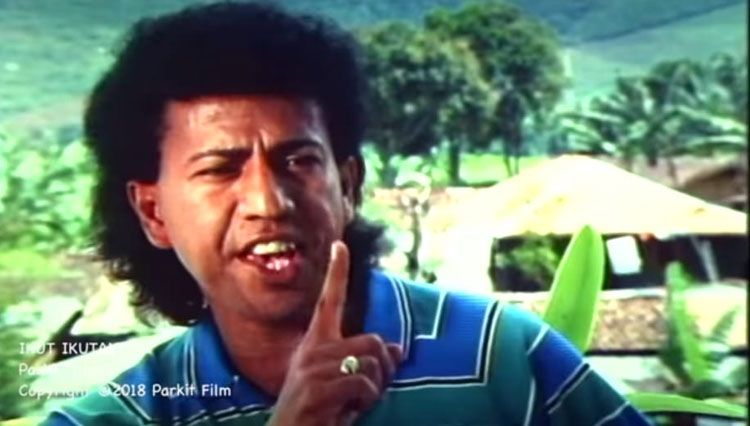 Fuad Alkhar ketika bermain dalam Ikut-Ikutan (Kadir Doyok) 1990 (foto: youtube/mvp classic video)