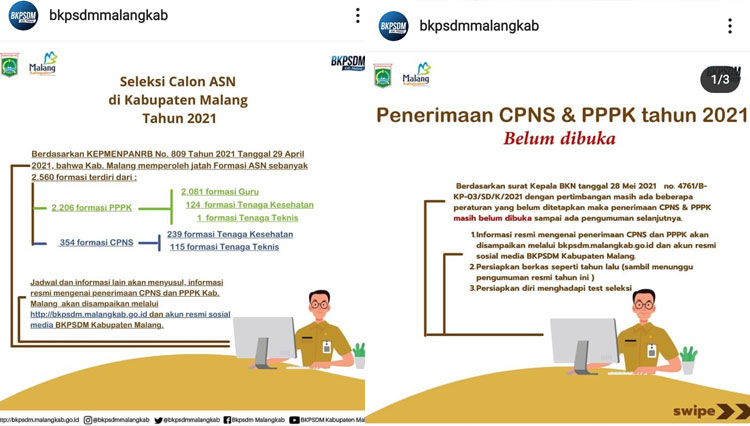 Pengumuman formasi Calon ASN Pemkab Malang