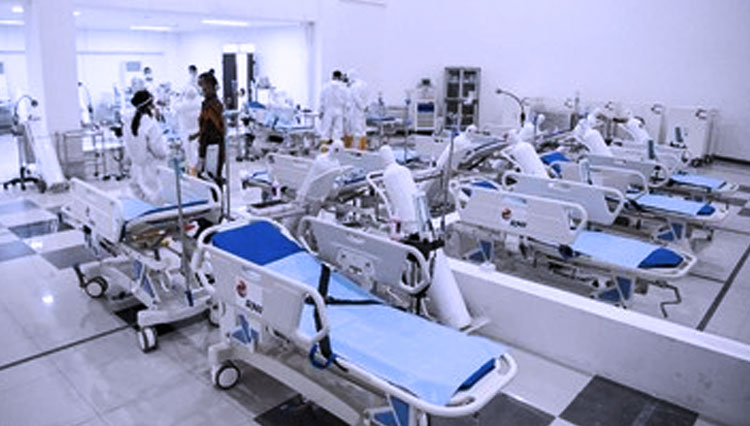 IGD Rumah Sakit Darurat Penanganan Covid-19 Wisma Atlet Kemayoran, Jakarta. (FOTO: Antara/Hafidz Mubarak)