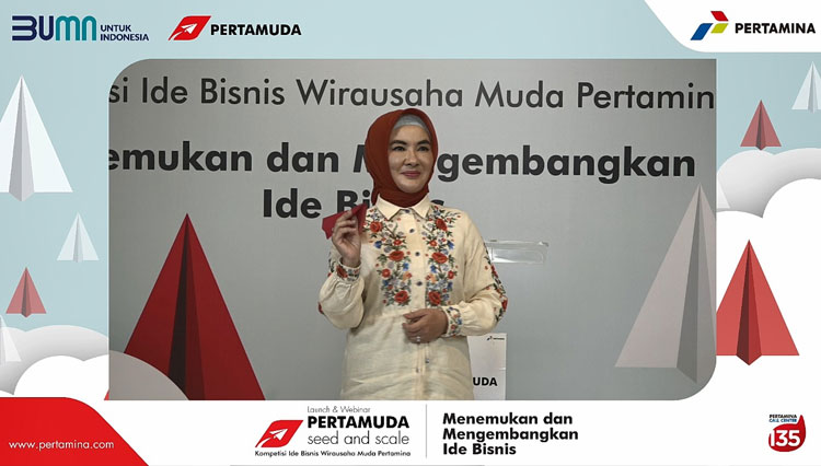 Nicke Widyawati, Direktur Utama Pertamina dalam peluncuran Pertamuda di Denpasar, Bali pada Kamis (17/6/2021) lalu. (Foto: Dok.Humas Pertamina) 