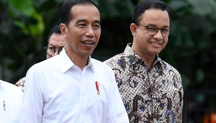 Presiden RI Jokowi (Joko Widodo) bersama Gubernur DKI Jakarta Anies Baswedan. (FOTO: ANTARA)