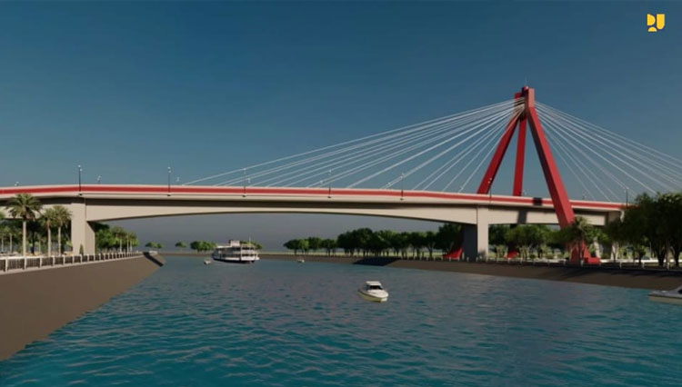 Ilustrasi desain rencana jembatan Aek Tano Ponggol (FOTO: Biro Komunikasi Publik Kementerian PUPR RI)