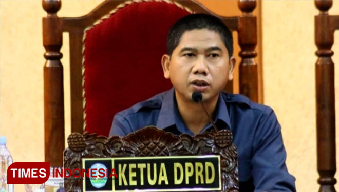 Sunarto, Ketua DPRD Ponorogo. (FOTO:Marhaban/TIMES Indonesia)