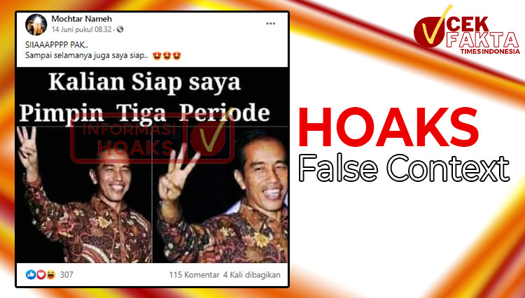 [CEK FAKTA] Gambar Jokowi Siap Pimpin Tiga Periode