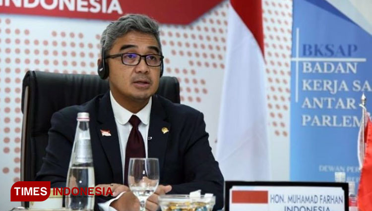 Anggota Komisi 1 DPR RI dari Fraksi NasDem, Muhammad Farhan. (FOTO: Nasdem for TIMES Indonesia) 