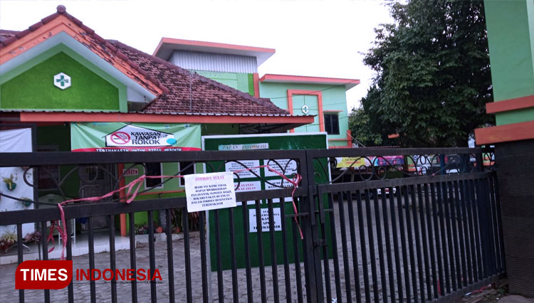 Kondisi Puskesmas Pakisaji di Kabupaten Malang yang tutup sementara waktu akibat nakes Terpapar Covid-19. (FOTO: Binar Gumilang/TIMES Indonesia).