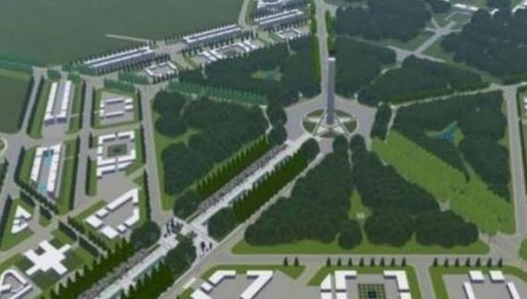 Desain Ibu Kota Baru Indonesia yang akan dibangun di Penajam Paser Utara, Kalimantan Timur. (FOTO: BBC Indonesia)